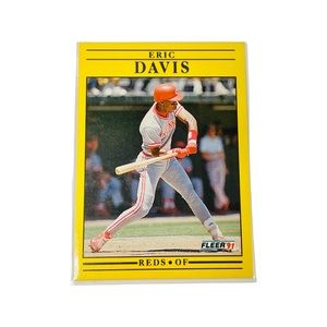 1991 Fleer - #61 Eric Davis, Cincinnati Reds